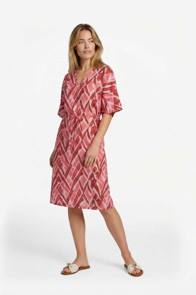 CS The Label Dalma Dress Powder Pink/Sunkissed Coral
